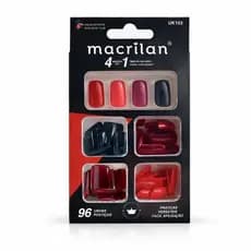 Kit de Unhas(96PCS) Postiças tamanho médio Macrilan Nao Autocolante