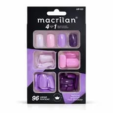 Kit de Unhas(96PCS) Postiças tamanho médio Macrilan Nao Autocolante