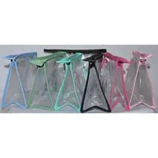 Necessaire Kit 20 peças plástico cristal zíper varias cores
