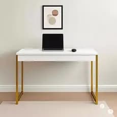 Mesa Escrivaninha Estilo Industrial 90cm Escritório Home Aparador Estudo Multiuso Pés Cores Variadas