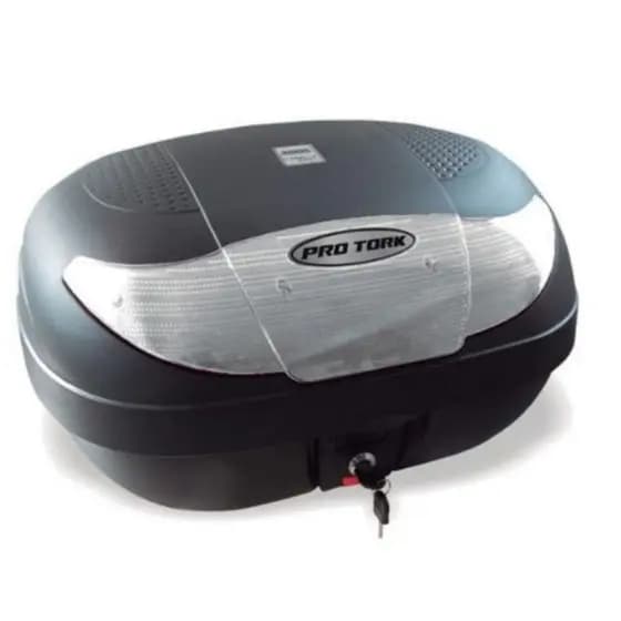 Bauleto Baú Motocicleta Moto Traseiro 45 Litros Smart Box 2 Lente Cristal BP-09 CL - Pro Tork