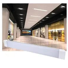 Luminária Linear Luz achatada Flat 80w 120cm Lâmpada integrada Led Sobrepor Bivolt 6500k Escritorio