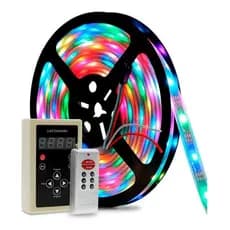 Fita Led Rgb 6803 5 Mts Controle Digital Prova D'água Ip67