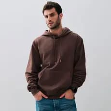 Moletom Masculino Fechado Algodão Blusa de Frio Canguru Confortável Urbano