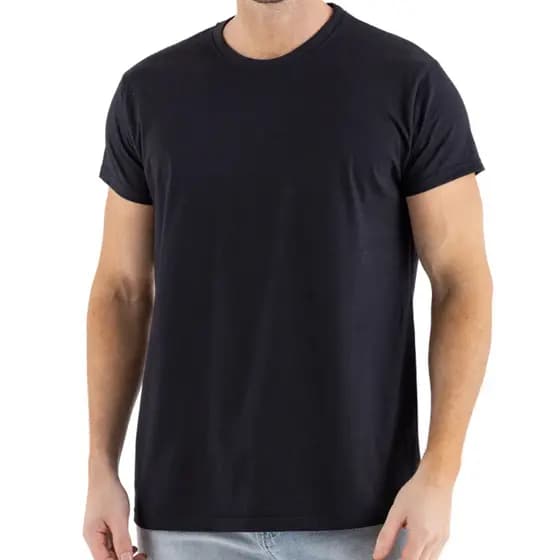 Camiseta Básica Lisa Masculina Algodão Confortável
