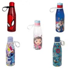 Garrafa Infantil Personagens 550ml - Stitch - Homem Aranha - Patrulha Canina - Gabby