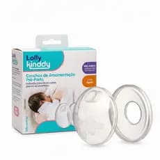 Concha De Amamentação Lolly Pré-Parto S/ BPA Prepara Mamilo - Caixa c/2 unidades - Pré Parto
