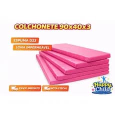 5 Colchonete Rosa Pink Academia Premium 90x40x3 com Espuma Macia Impermeável Fit Mat Yoga Pilates