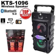Caixa de Som Bluetooth Portátil KTS 1096 - Rádio FM/AM, USB, Micro SD, Microfone