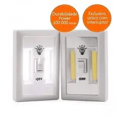 Luz de Emergência Led Sem Fio Com Interruptor Pilha Imã adesiva
