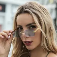 Óculos de Sol Óculos de Sol Feminino 2025 Lente Aro Óculos de Sol Polarizado Feminino Óculos de Sol Lente Clara Feminino