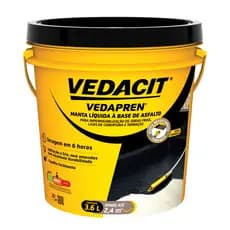 Manta Liquida Preta Vedapren 3,6 lts Vedacit