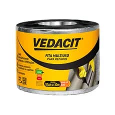 Fita Manta Asfaltica Auto Adesiva Aluminizada 10 cm com 10 mts Vedacit