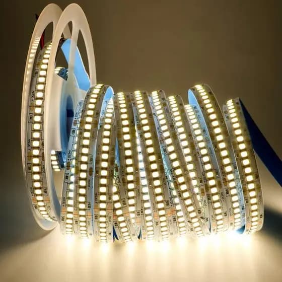 Fita LED Profissional 240 LEDs/m 5m 12V 2835 - Alta Luminosidade para Sanca e Perfil de Alumínio (3000k/4000k/6000k)
