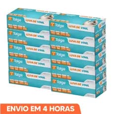 Luva Descartável Transparente Sem Pó Vinil 1000un Talge