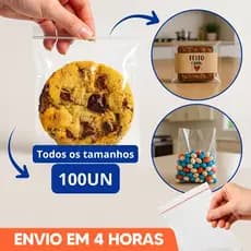 Saco Plástico Adesivado Transparente 100un Ultra Resistente