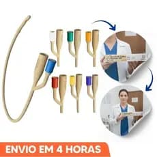 Sonda Foley Látex 2 Vias Balão 30ml Caixa 10un Descarpack