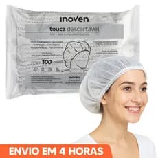 500un Touca Descartavel Tnt Com Elastico Branca