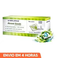 Kit Até 500un Álcool Swab Saches 70% Lenço Umedecido Sterilance