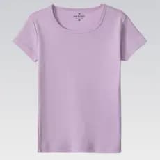 Camiseta Básica Infantil Menina Manga Curta Algodão Hering