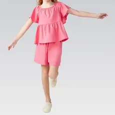 Shorts Infantil Menina Viscolinho Elastico Bolso HERING Original Moda Kids Conforto Estilo Qualidade