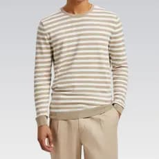 Blusão Masculino HERING Original Roupas Mas Tricô Listrado Básico Estiloso Inverno Conforto Qualid