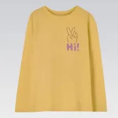 Camiseta Infantil Menina Manga Longa Conforto Diário Hering