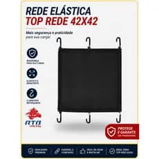 Redinha Capacete Rede Elástico Fechada Tecido Bagageiro Moto 42X42 Preta