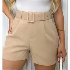 Short alfaiataria com cinto P M G GG