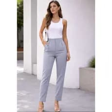 Calça feminina social alfaiataria skynny