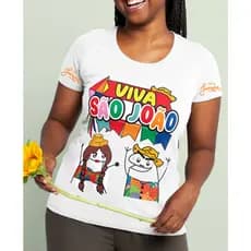 Camiseta Camisa Viva São João Festa Junina Básica e Babylook Camisa 100% Poliéster / Amo o Nordeste