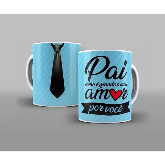 Caneca Porcelana 325ml / Dia dos Pais / Feliz Dia do Papai / Papi / Super Painho / Pai Herói