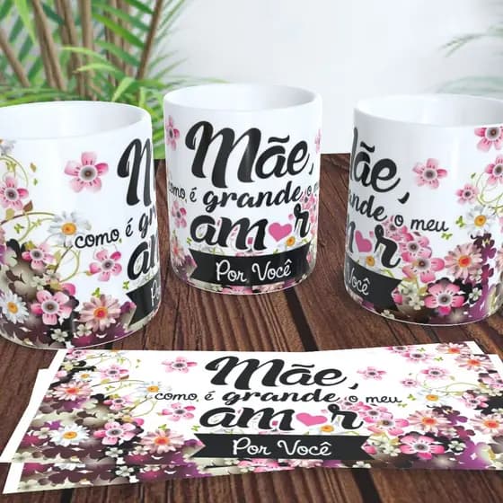 Caneca Feliz Dia das Mães Personalizada / Dia da Mainha / Dia da Mamãe / Grande Amor