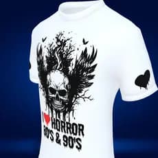 Camiseta Unissex Filmes Terror Anos 80 90 / Estampas Frente  mangas / Camisa Personalizada de Horror