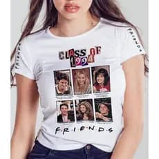 Camiseta Poliéster Friends Retro Movie Cinema Vintage / Camisa Series / Blusa Cinemaníaco / Amigos