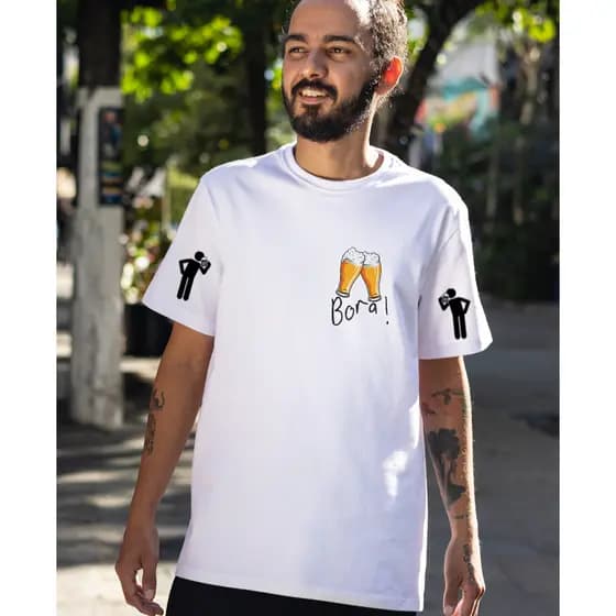 Camiseta Buteco " Bora " Toma Uma / Camisa Personalizada / Cerveja bebedeira / Cachaça / Cachaceiro
