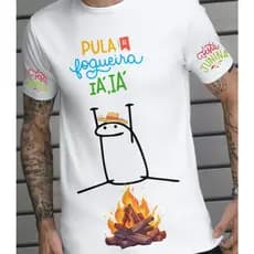 Camiseta Flork São João Festa Junina Básica e Babylook Camisa Personalizada Poliéster Festa Julina