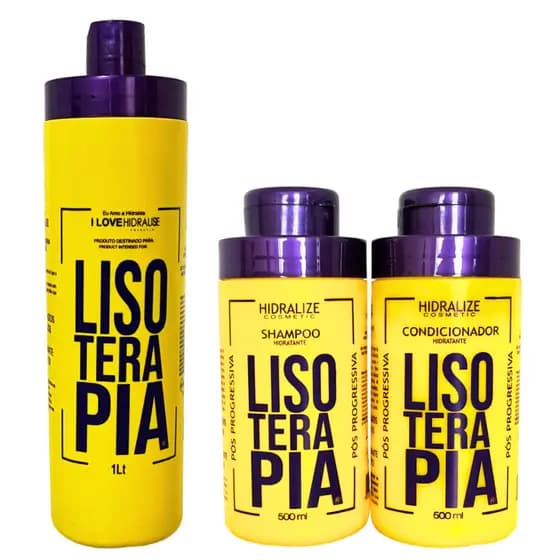 Progressiva Lisoterapia Orgânica Sem Formol Profissional Mais Vendida Hidralize 1L