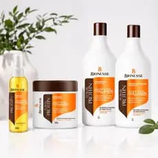 Kit Shampoo Condicionador Hidratante 1L Máscara Hidratação 500g Óleo Reparador 60ml - Collagen