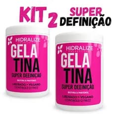 Gelatina Capilar Super Definição e Fixação Intensa Hidralize 1kg - 2 UNIDADES