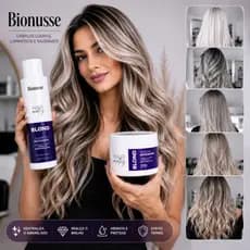 Kit Matizador Loiro Profissional Blond + Shampoo-Loiro Perfeito-Tonalizante Sem Amônia 100% Natural