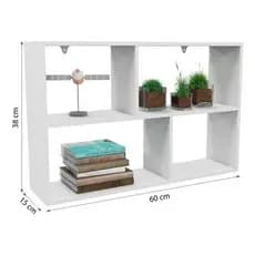 Nicho Retangular Branco Suporte Decoração Ambientes Estante  100% MDF