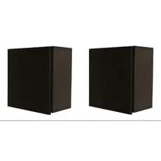 2 Nichos Com Porta Preto Em MDF Para Banheiro Cozinha Toalheiro Porta Shampoo Papel Gabinete Suspenso