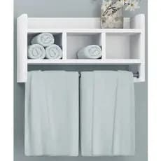 Nicho De Banheiro Porta Toalha Toalheiro Mdf Organizador Banheiro Suporte Branco