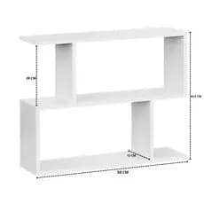 Nicho Para Decorações Suspenso Com Divisórias Para Escritório Quarto MDF fosco Suporte Invisível