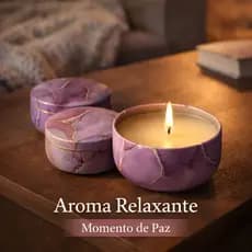 Kit 3 Velas Aromáticas Premium na Lata – Design Mármore Perfumada Sensorial Decorativa