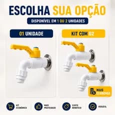 Torneira PVC 1/2 com Bico 3/4 para Esfera Mangueira Jardim Tanque Área com Alavanca