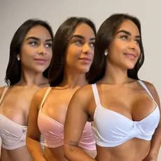 Kit 3 Sutiãs PLUS SIZE Push Up de Bojo Confort Reforçado Alta Sustentação Soutien Feminino Confortável Seios Grandes Aro