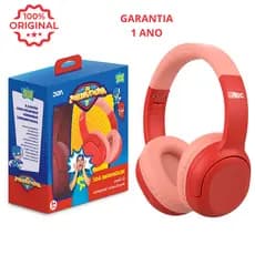 Fone Bluetooth Sem Fio Gi Neto Aventureira AOC LN001BL/00 Vermelho 25hs Bateria Reprodução Garantia