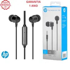 Fone de Ouvido Com Fio Microfone Integrado HP DHE7000 Preto Original com Nota Fiscal e Garantia